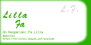 lilla fa business card